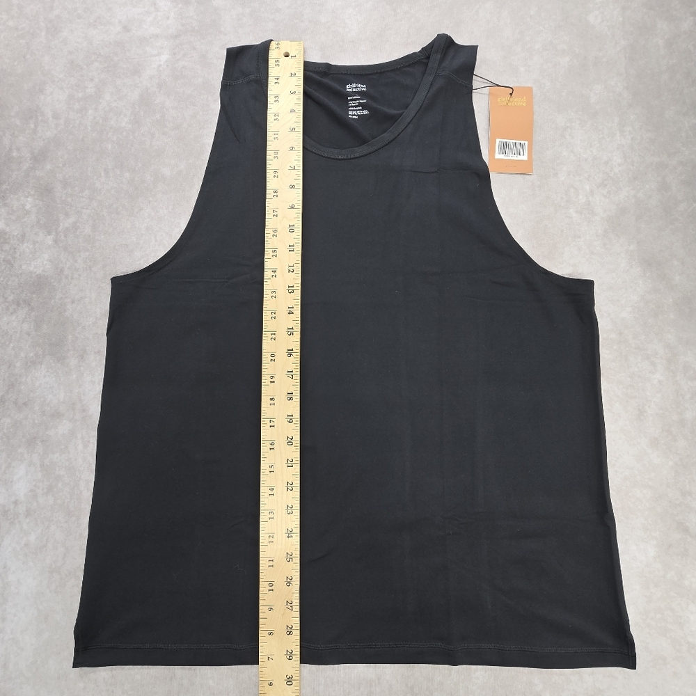 Girlfriend Collective NWT Black ReSet Relaxed Fit Tank Top - Picture 10 of 10